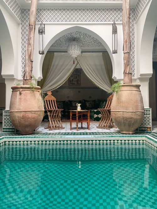 Traditional Moroccan courtyard